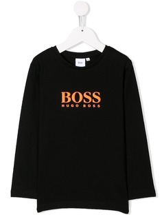 Boss Kids топ из джерси с логотипом