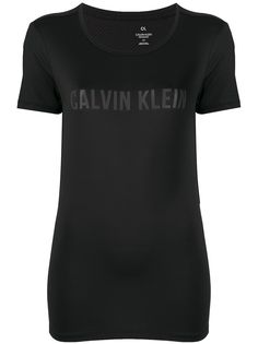 Calvin Klein футболка с сетчатой вставкой и логотипом