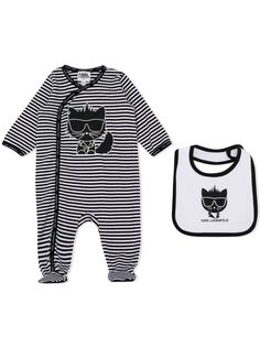 Karl Lagerfeld Kids комплект для новорожденного с принтом Choupette