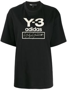 Y-3 футболка оверсайз с логотипом