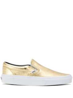 Vans слипоны с эффектом металлик