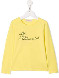 Miss Blumarine футболка с длинными рукавами и стразами