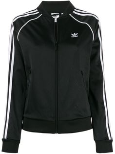 adidas спортивная куртка с контрастными полосками и логотипом