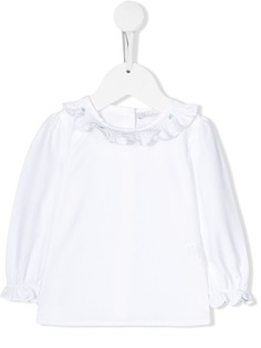 Patachou ruffled neck sweatshirt