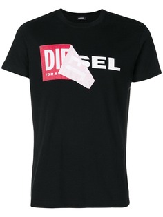 Diesel футболка с принтом-логотипом