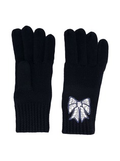 Monnalisa embroidered bow gloves