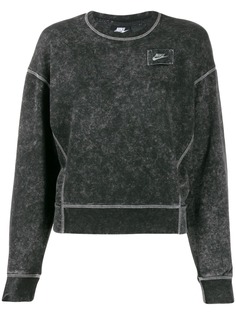 Nike укороченная толстовка с выбеленным эффектом