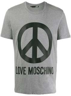 Love Moschino футболка с принтом Peace