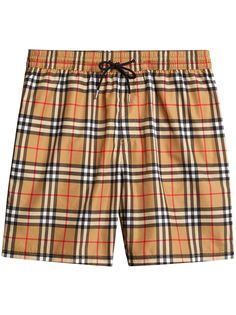 Burberry плавки-шорты в клетку Vintage Check