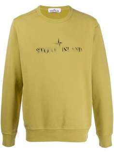 Stone Island толстовка с выцветшим логотипом