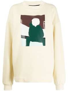 Plan C джемпер оверсайз с графичным принтом