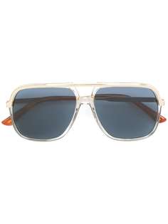 Gucci Eyewear квадратные солнцезащитные очки-авиаторы