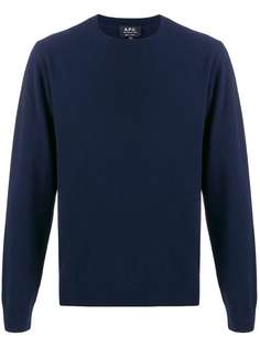 A.P.C. свитер тонкой вязки с круглым вырезом