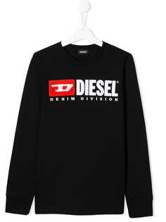 Diesel Kids толстовка с вышитым логотипом