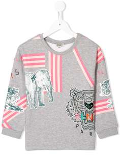 Kenzo Kids свитер с вышитым логотипом