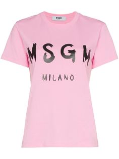 MSGM футболка с принтом логотипа