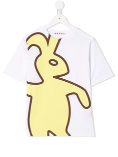Marni Kids футболка с принтом с кролика