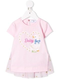 Monnalisa футболка с цветочным принтом Daisy Duck