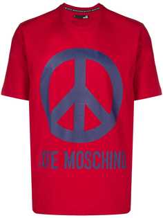 Love Moschino футболка с символом peace