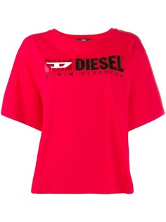 Diesel футболка с контрастным логотипом