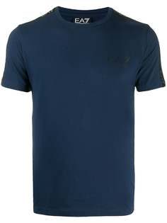 Ea7 Emporio Armani side stripe logo print T-shirt