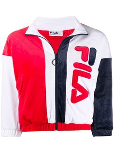 Fila бархатная толстовка на молнии с логотипом