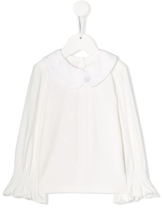 Miss Blumarine топ с оборками на рукавах