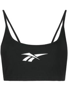 Reebok спортивный бюстгальтер Vector с логотипом