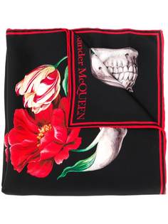Alexander McQueen платок с принтом Skull