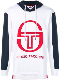 Sergio Tacchini толстовка с капюшоном и контрастным логотипом