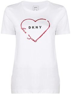 DKNY футболка с принтом и логотипом