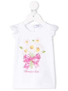 Monnalisa топ с короткими рукавами и принтом