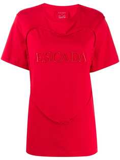 Escada футболка с вышитым логотипом