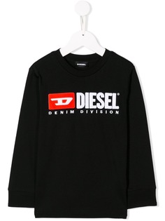 Diesel Kids футболка с контрастным логотипом