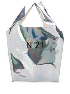 Nº21 metallic shopper tote bag
