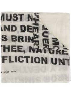 Rick Owens DRKSHDW typeface scarf