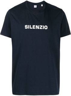 Aspesi футболка свободного кроя с принтом Silenzio