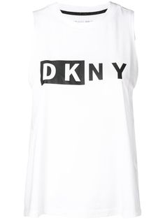 Donna Karan топ с логотипом