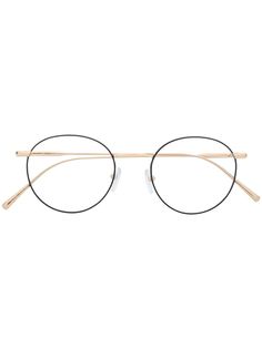 Calvin Klein двухцветные очки в круглой оправе