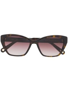 Chloé Eyewear солнцезащитные очки в оправе кошачий глаз черепаховой расцветки
