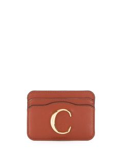 Chloé картхолдер с металлическим логотипом