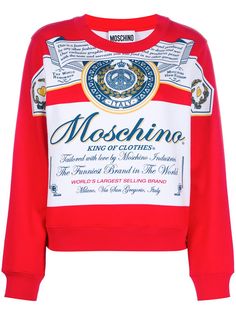 Moschino толстовка свободного кроя с принтом