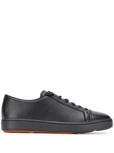 Santoni кеды из зернистой кожи