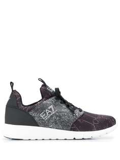 Ea7 Emporio Armani marble print sneakers