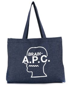 A.P.C. сумка-тоут с принтом Brain