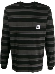 Carhartt WIP полосатая футболка из коллаборации с Pop Trading Co