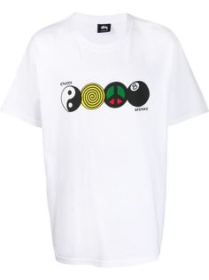 Stussy футболка с принтом Yin Yang