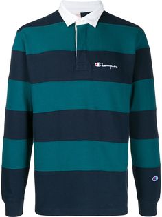 Champion striped logo polo shirt