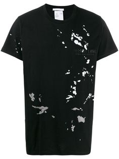 Helmut Lang футболка с эффектом разбрызганной краски