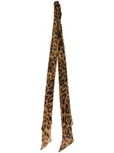 Nili Lotan шарф с леопардовым принтом